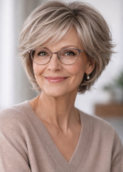 Welche Kurzhaarfrisur passt zu welcher Brillenform