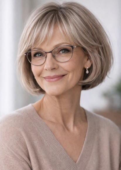 Welche Kurzhaarfrisur passt zu welcher Brillenform