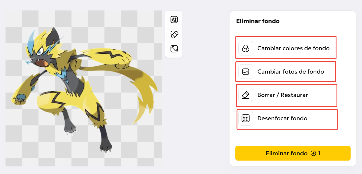 quitar el fondo con IA