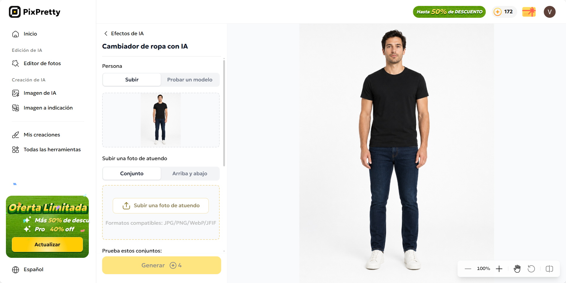 probar camiseta con IA