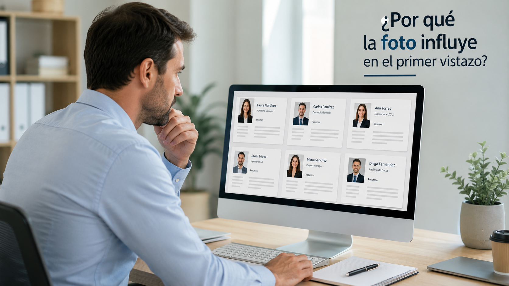 Foto para currículum profesional, ejemplo de foto para CV bien iluminada