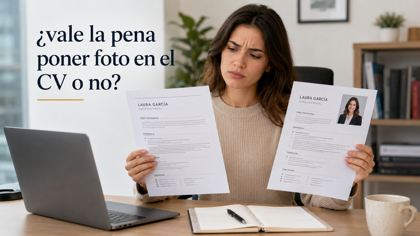 Foto para currículum profesional, ejemplo de foto para CV bien iluminada