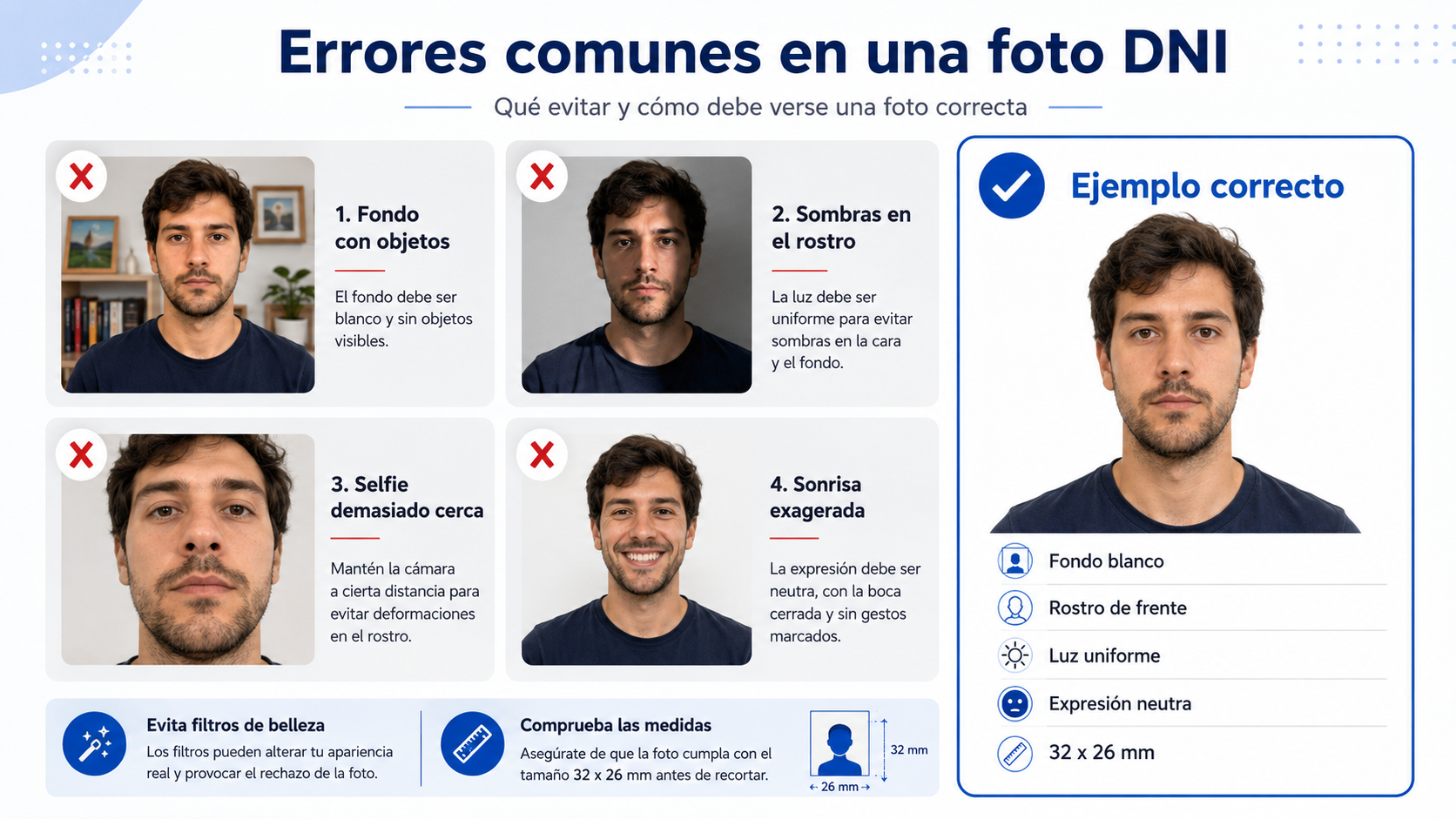 Cómo hacer una foto DNI en casa con fondo blanco paso a paso