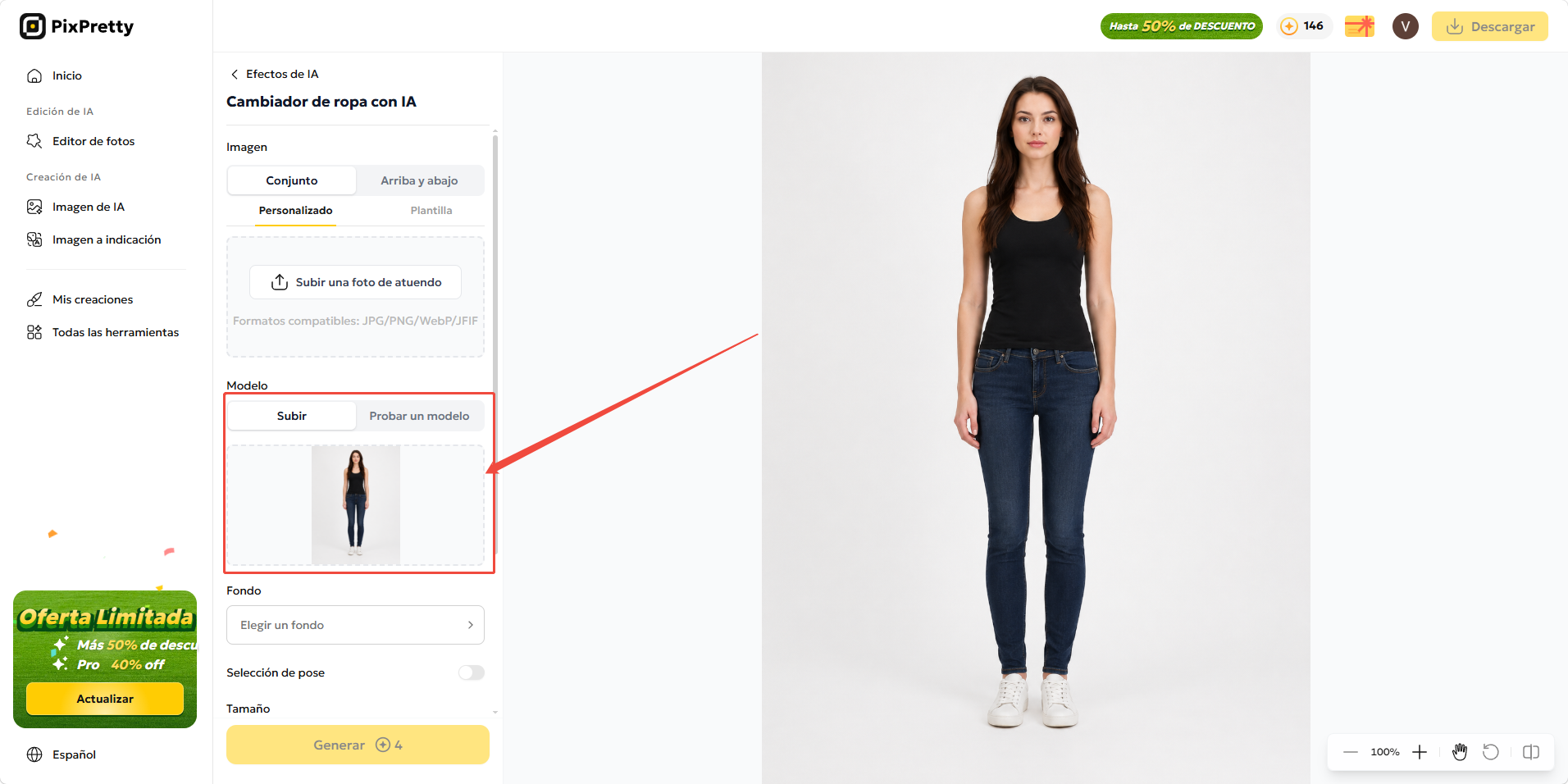 Probar vestidos de novia tendencia 2026 con PixPretty Cambiador de ropa con IA