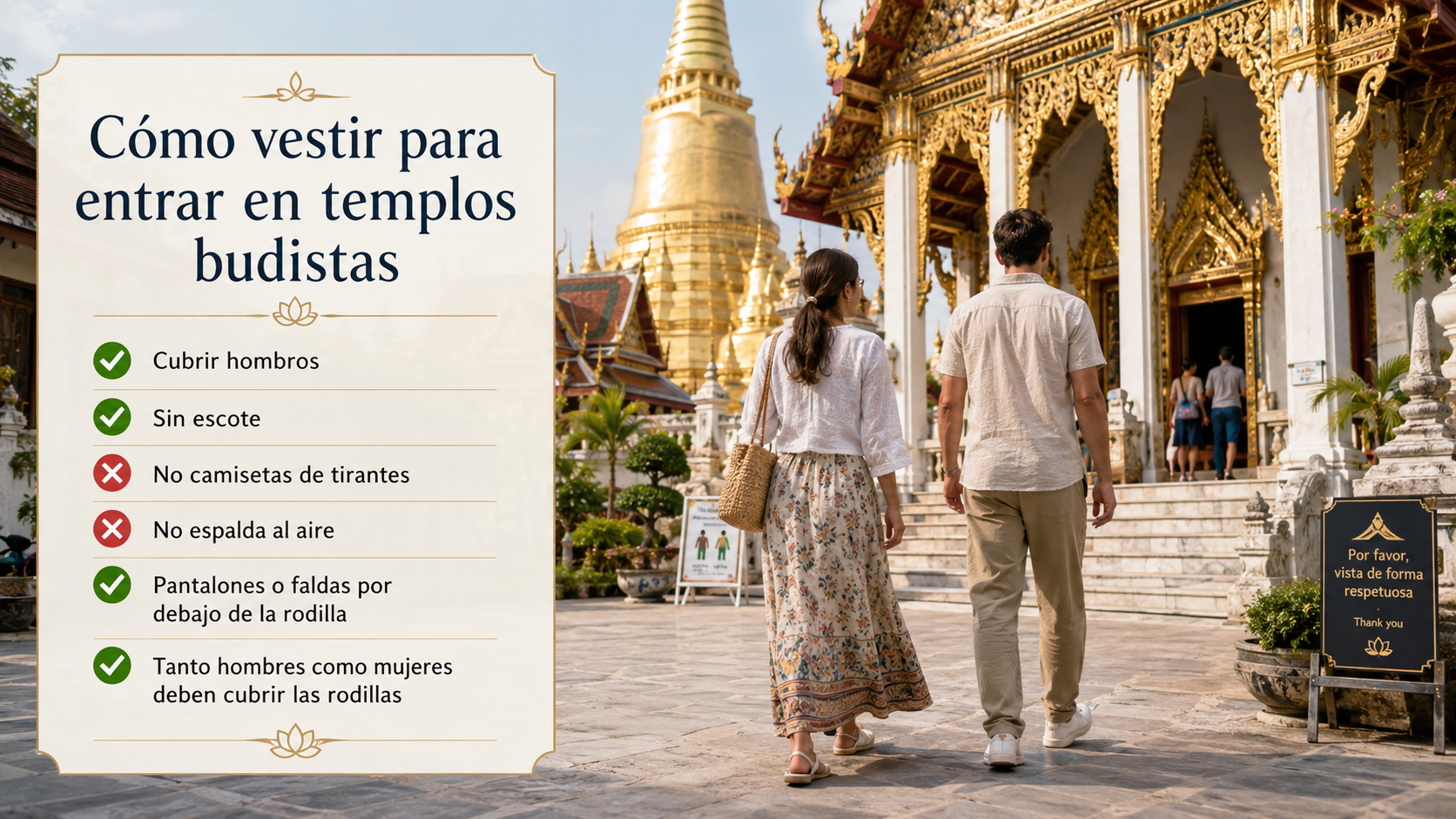 Comparación entre ropa ligera y ropa poco adecuada para el clima húmedo de Tailandia