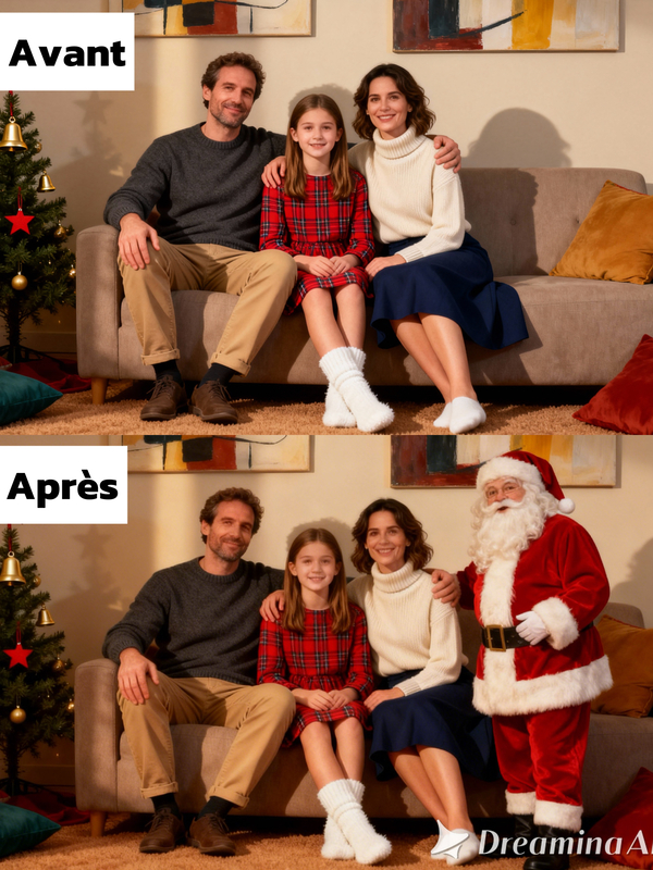 ajouter père noël sur photo
