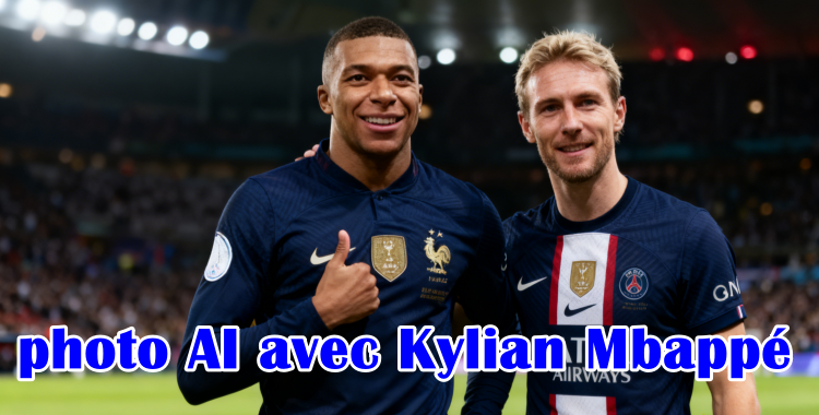générer un selfie IA avec Kylian Mbappé