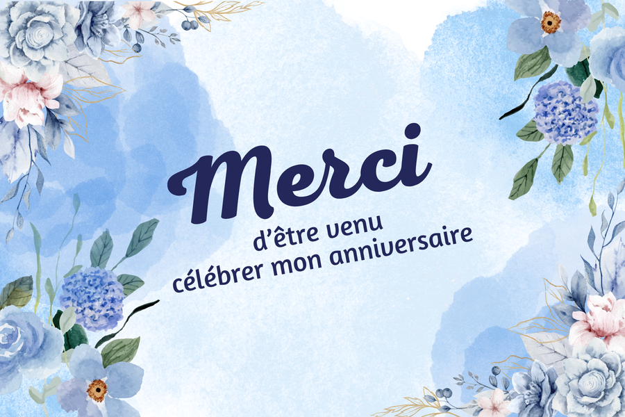 carte remerciement pour anniversaire