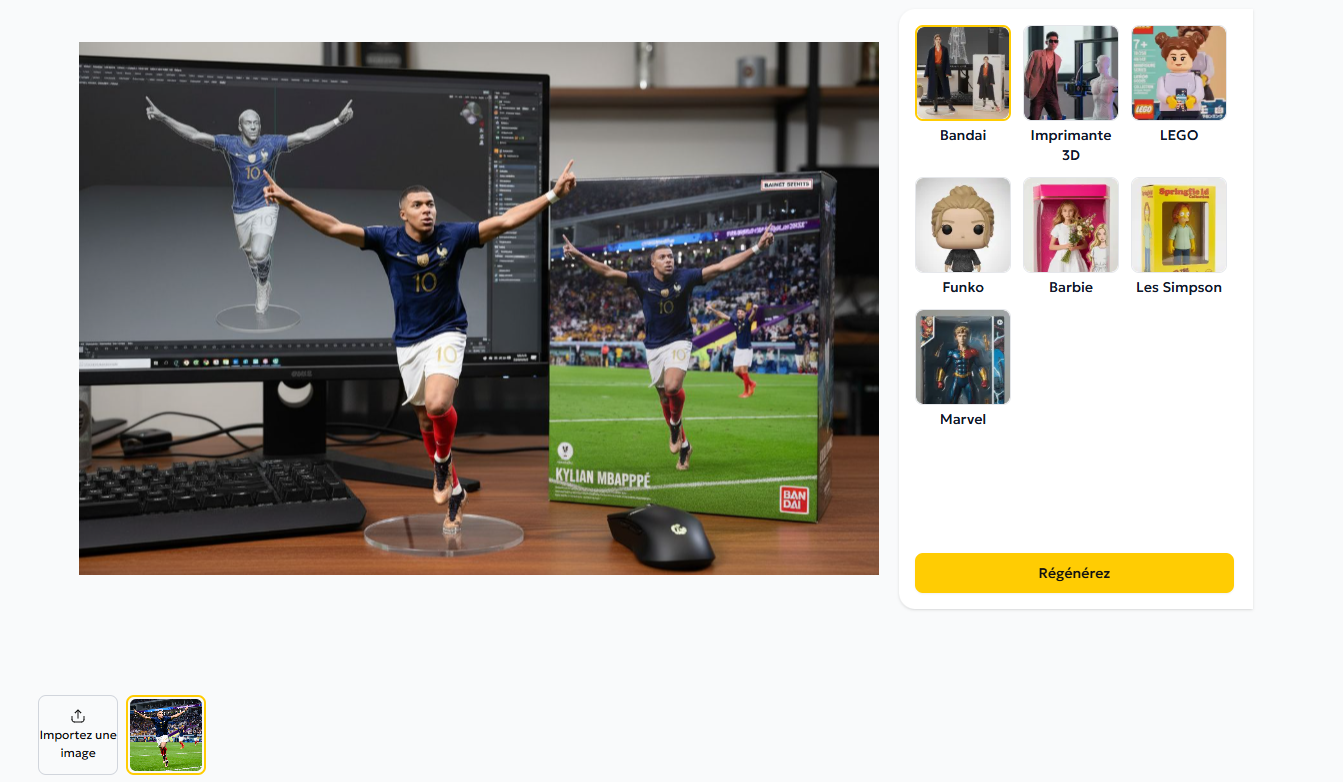 générer un selfie IA avec Kylian Mbappé