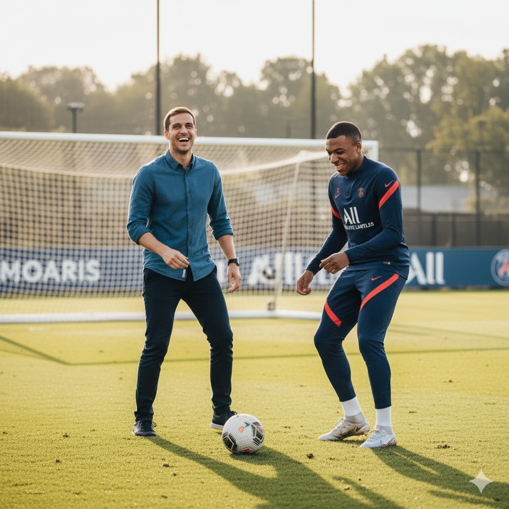 générer un selfie IA avec Kylian Mbappé