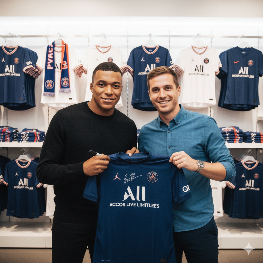 générer un selfie IA avec Kylian Mbappé
