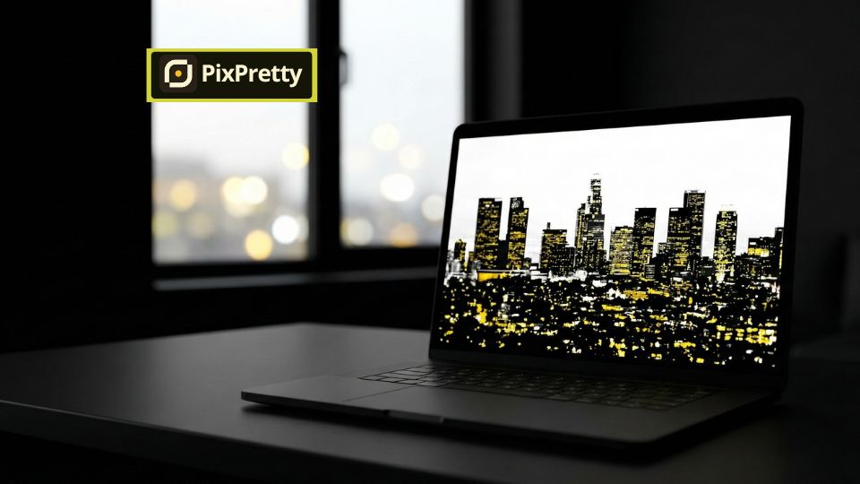 Antarmuka PixPretty saat melakukan color grading malam hari