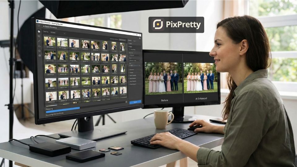 Batch edit foto pernikahan massal dengan AI