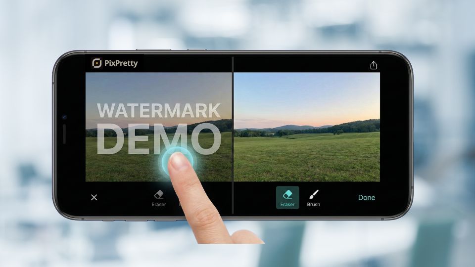 Tutorial hapus watermark di PixPretty