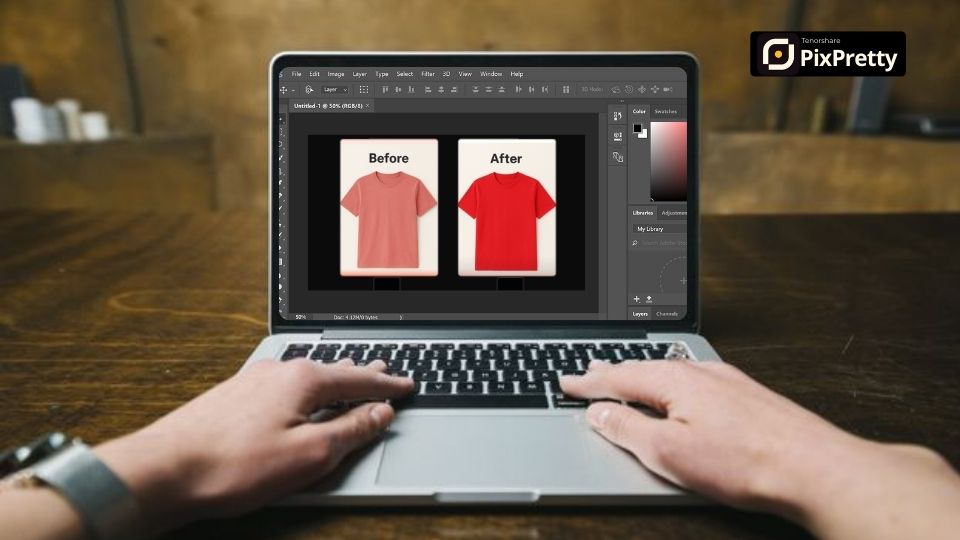 Perbandingan edit foto manual vs AI PixPretty