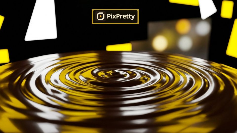 Proses AI Enhance PixPretty membuat tekstur coklat dessert box terlihat lumer