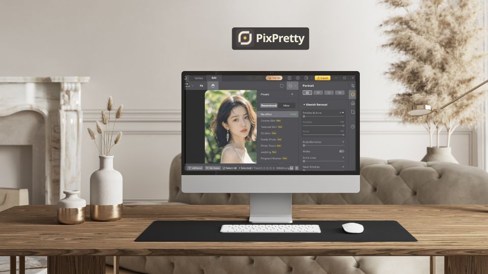 Contoh edit foto dengan PixPretty AI