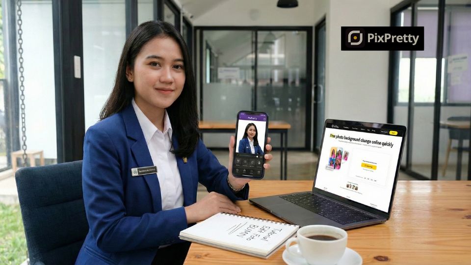 Perbandingan edit foto manual vs AI PixPretty
