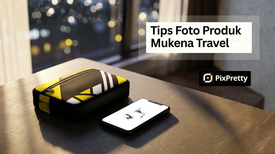 Tips Foto Produk Mukena Travel Trik Menampilkan Ukuran Pouch yang Kecil dan Praktis