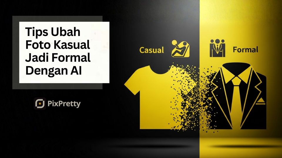 cara ubah foto kasual jadi formal pakai jas AI