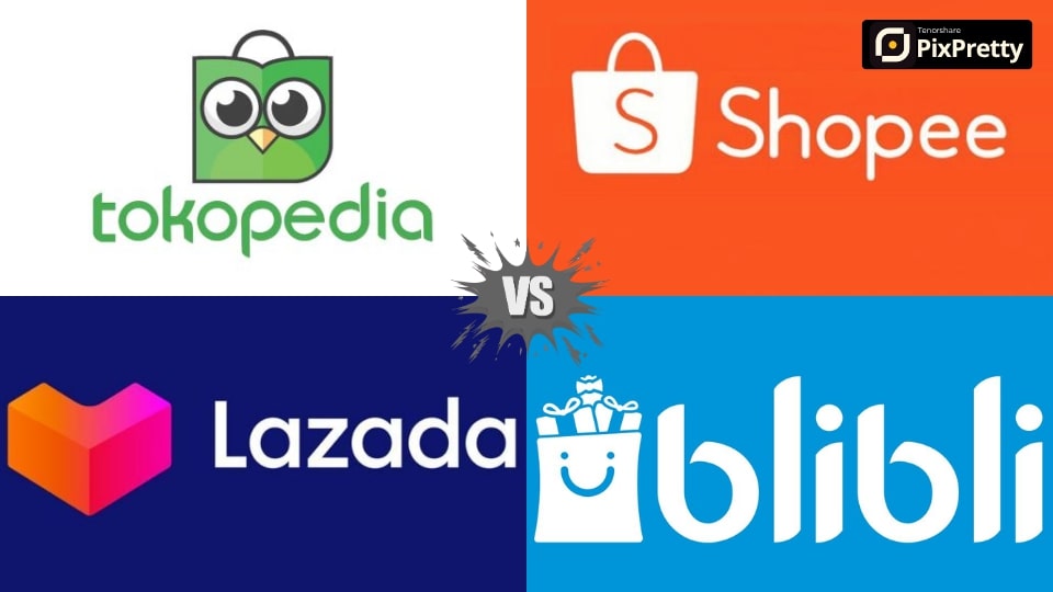 Perbandingan e-commerce Tokopedia vs Shopee vs Lazada vs Blibli