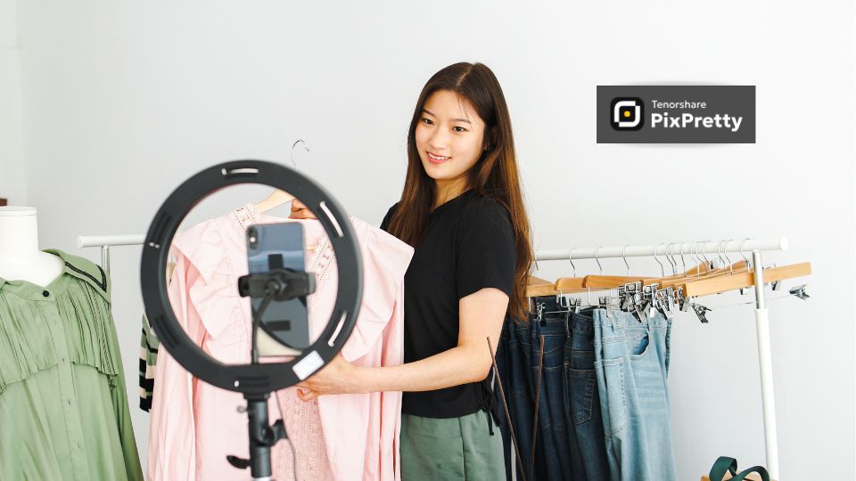 Foto baju preloved diedit hapus background dengan AI