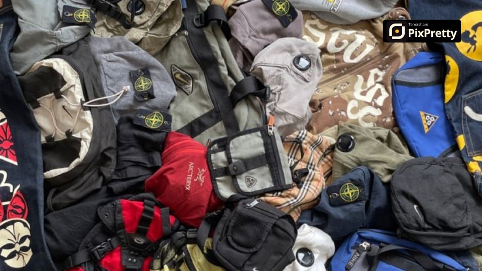 Perbandingan foto barang bekas yang diedit dan tidak