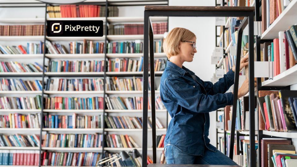 Menyortir buku bekas untuk dijual online