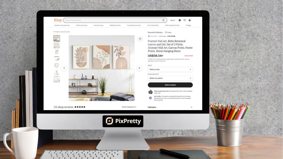 Contoh listing produk digital di Etsy