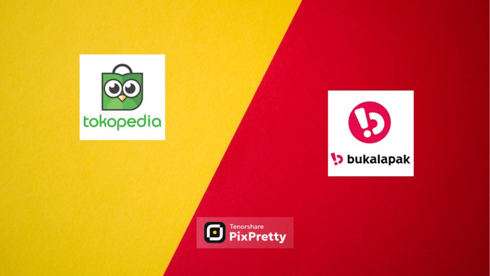 Logo Tokopedia dan Bukalapak