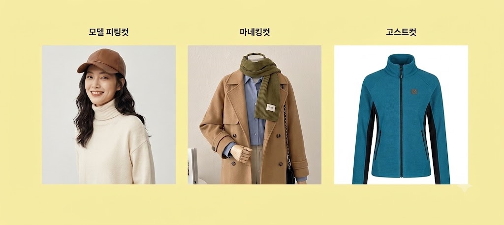 일반 의류 사진와 비교