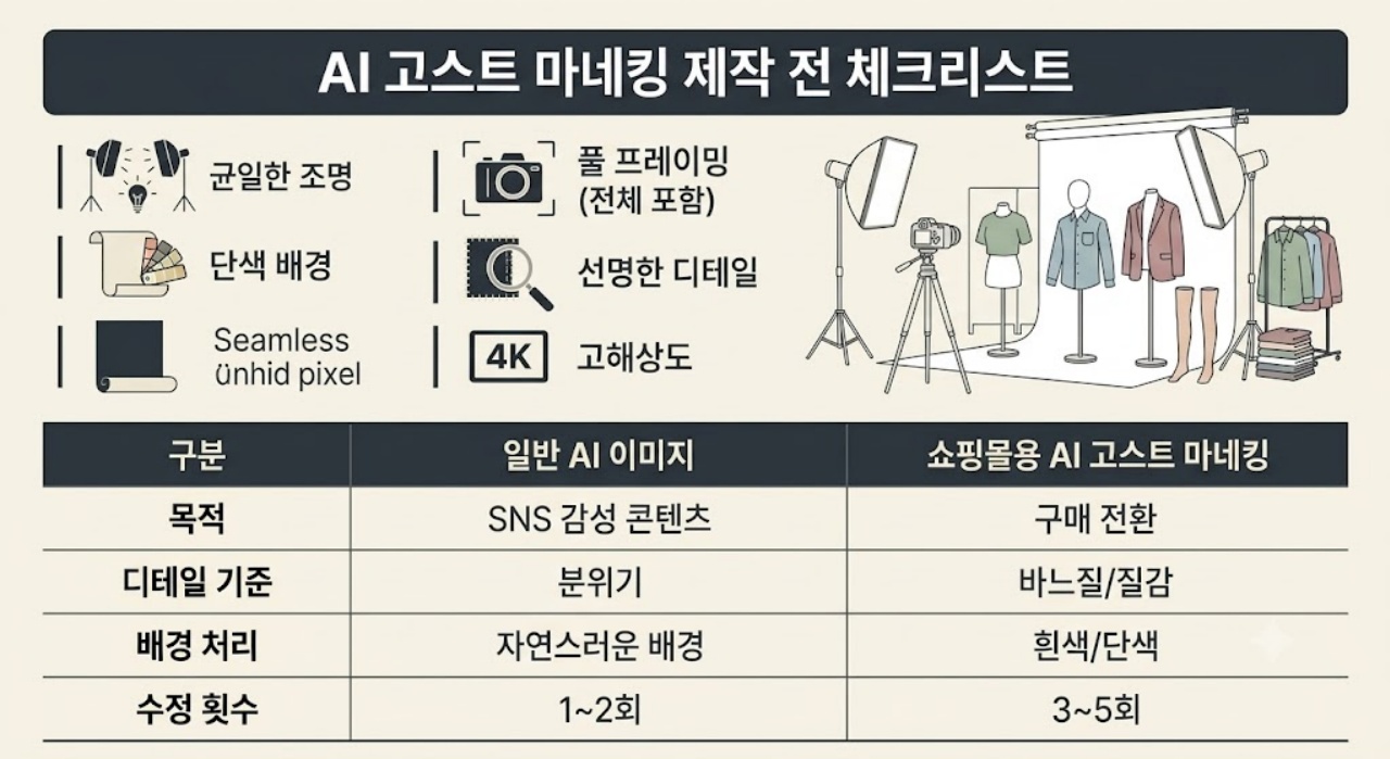 AI 고스트 마네킹 제작 체크리스트