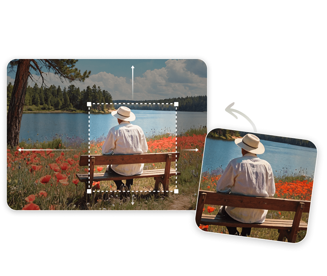 AI 圖片擴展工具示意圖