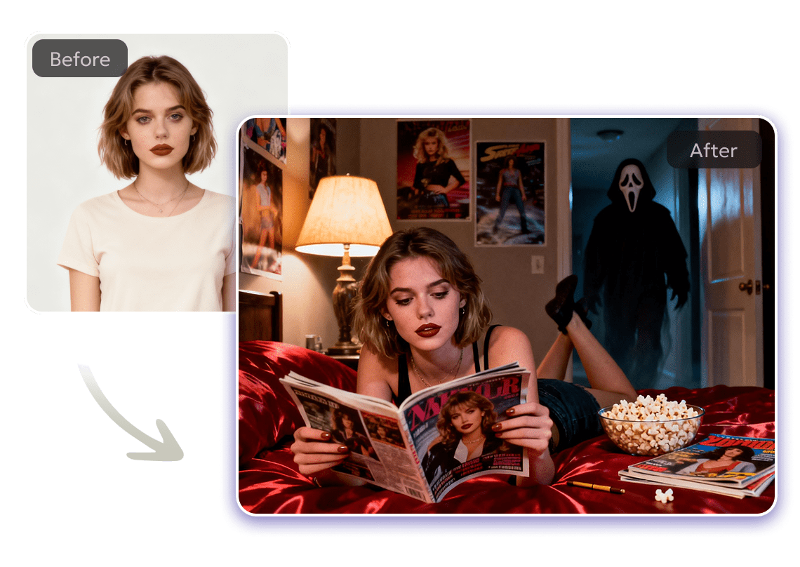 Create your own ghost face with AI generator