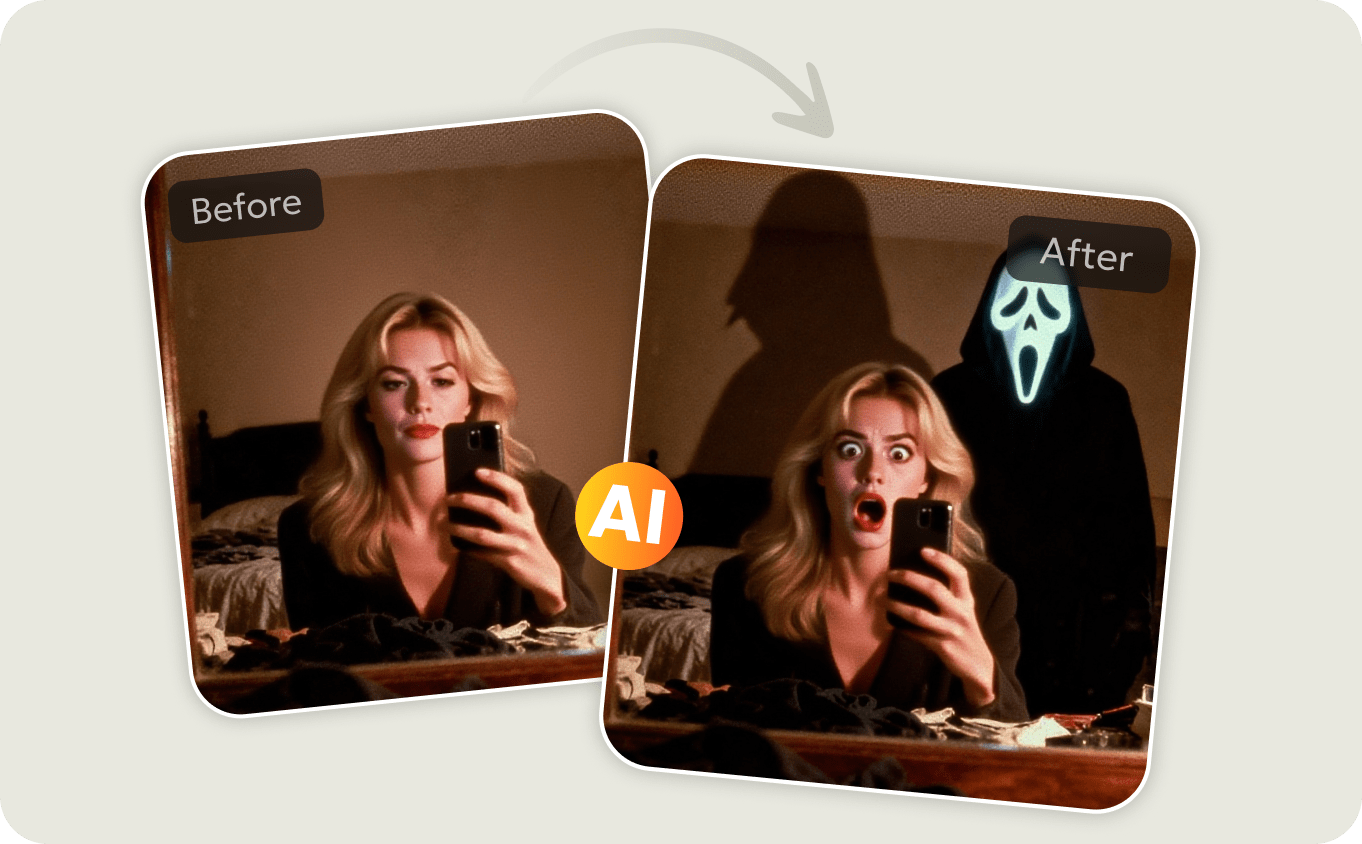 Advanced AI technology for realistic ghost face effects