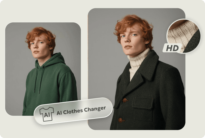 Realistic AI outfit try-On in HD