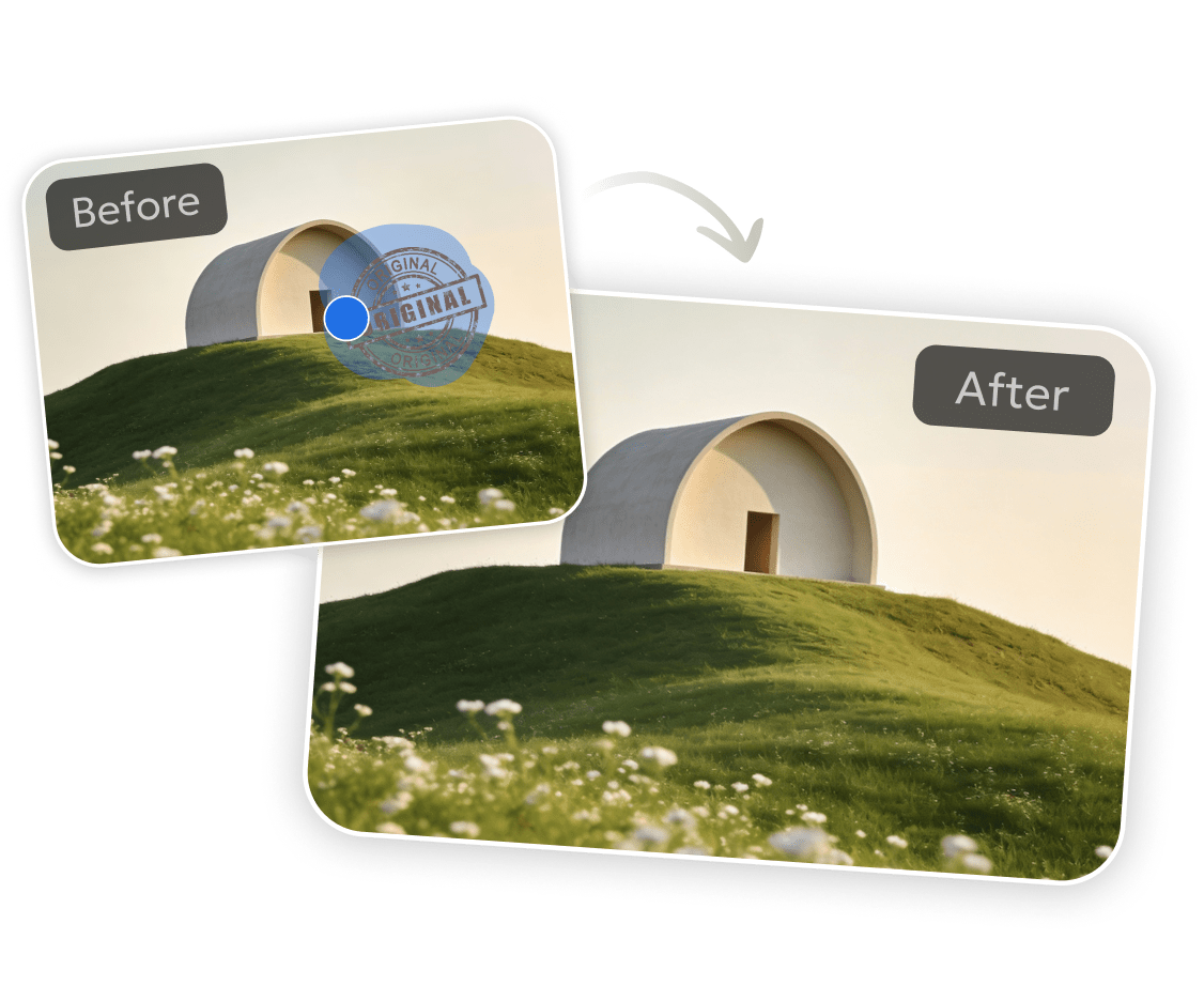 remove stamp from photos with PixPretty