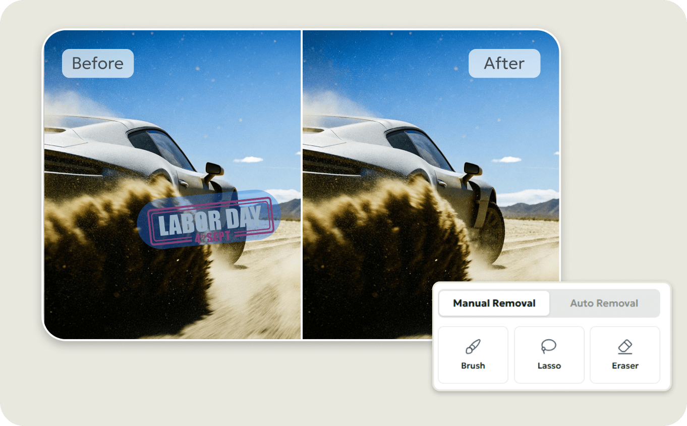 Two advanced modes for photo stamp removal with PixPretty