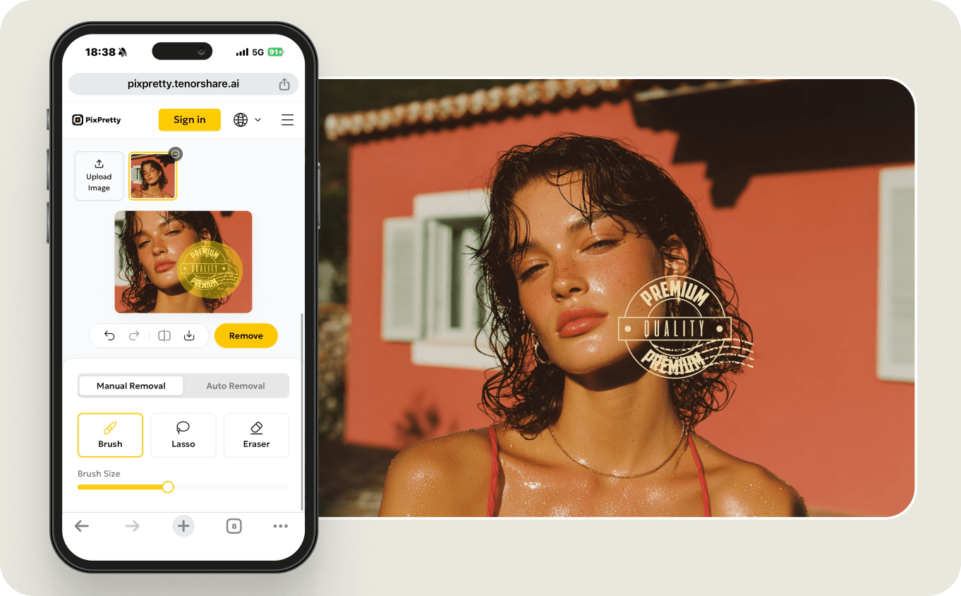 remove time stamp from photo iPhone with PixPretty