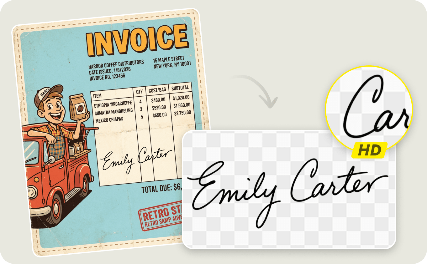 imza arka planı silme