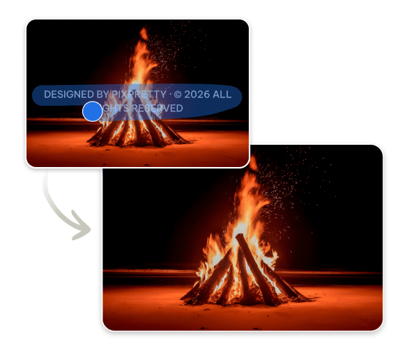 remove text stamp with PixPretty