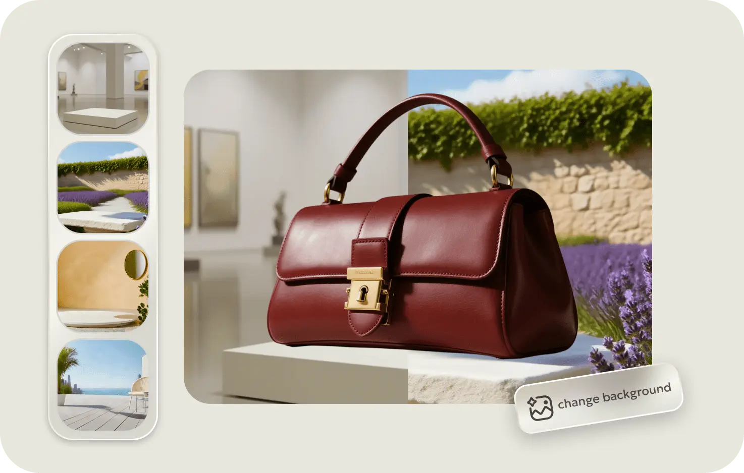 bag product photo background change