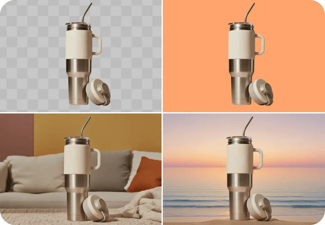 change background of photo cup product online free