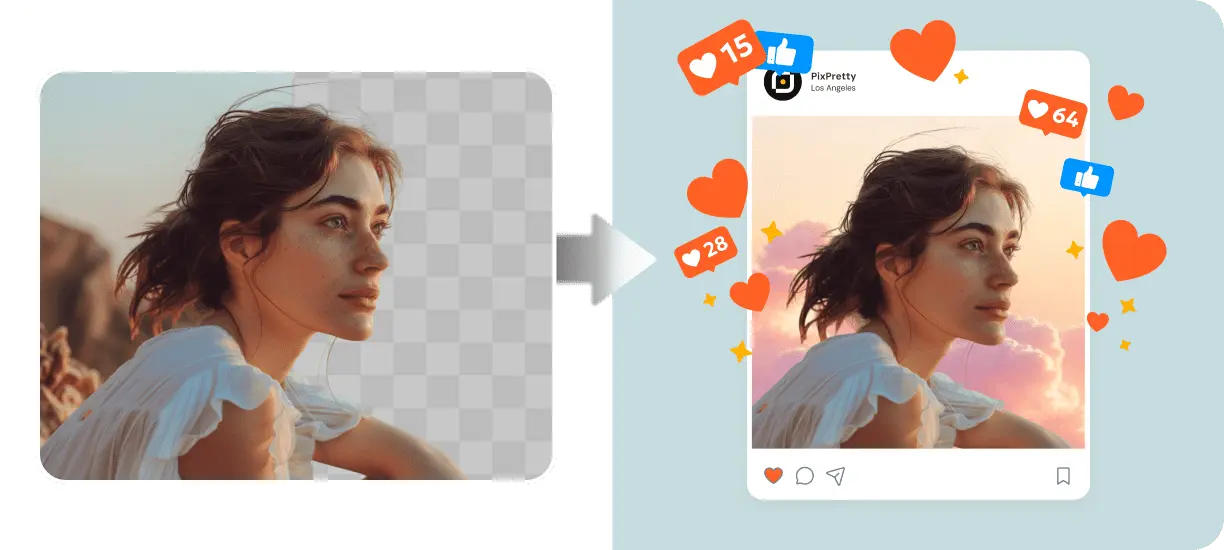 transparent background for social media