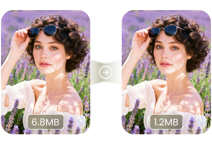 pixpretty ai Bild komprimieren