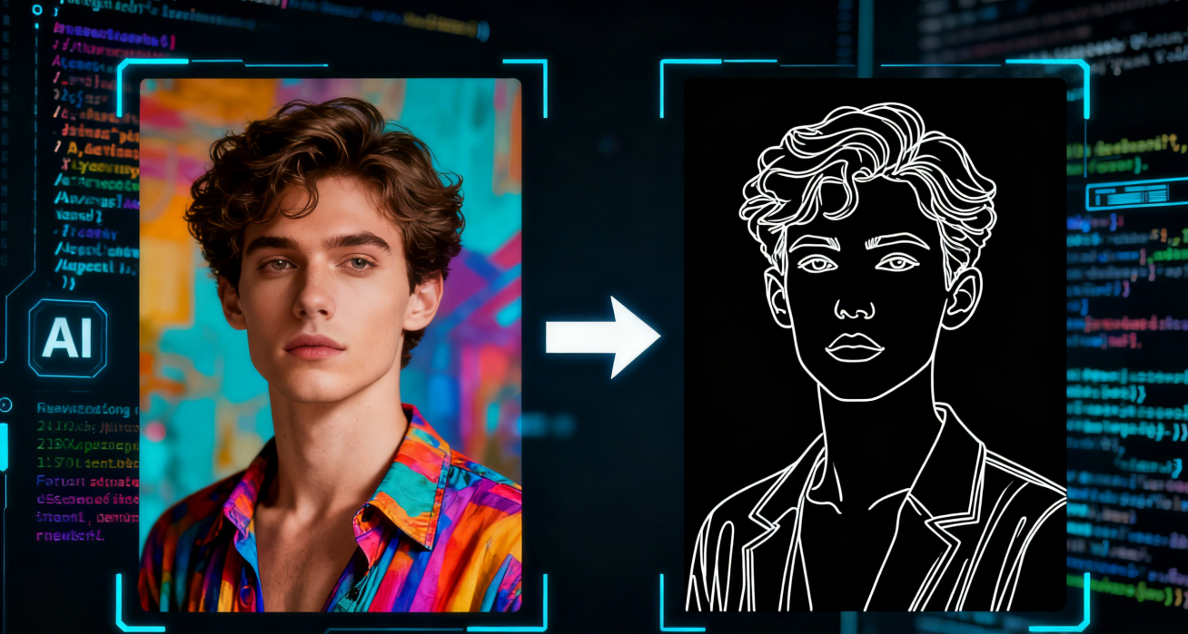 transformer une photo en dessin au trait