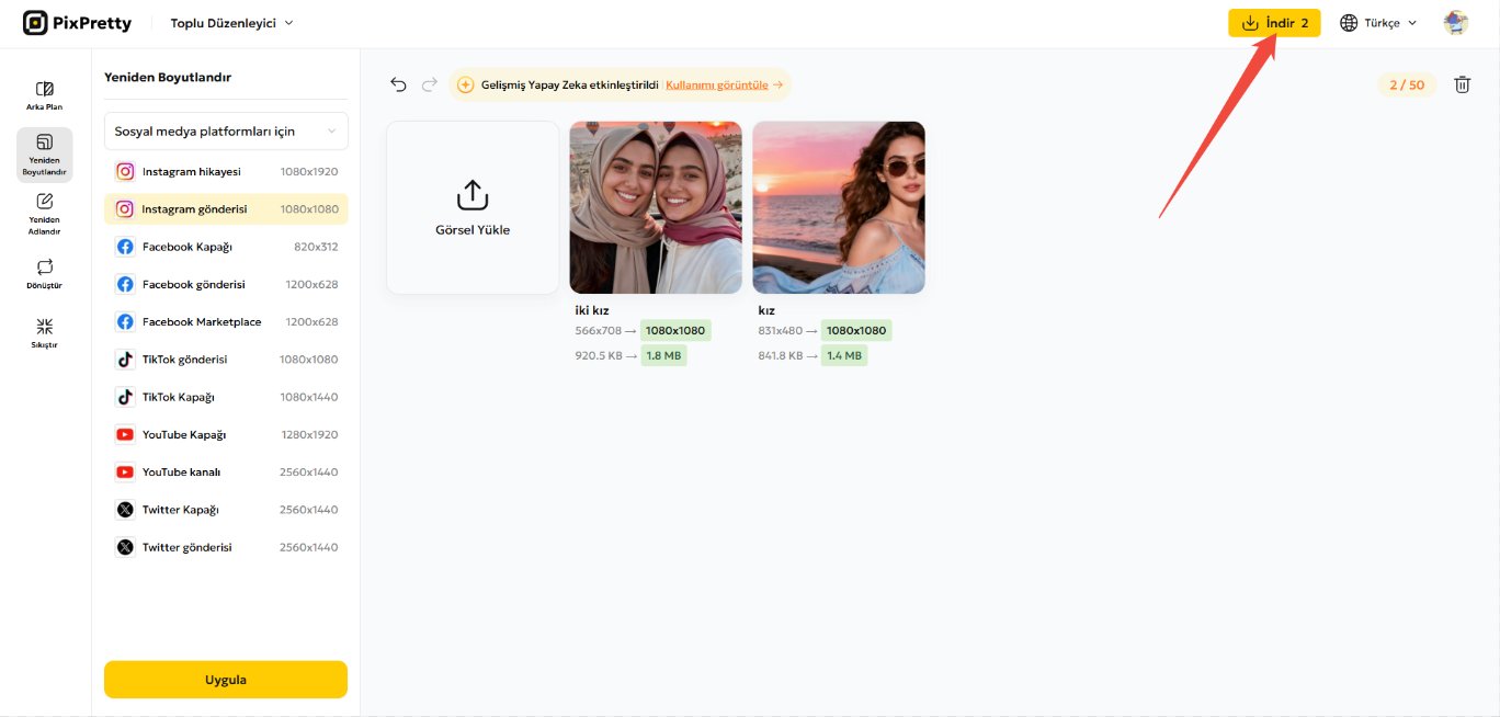 pixpretty toplu fotoğraf genişletme