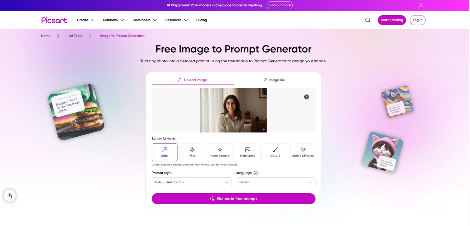 Picsart Image to Prompt