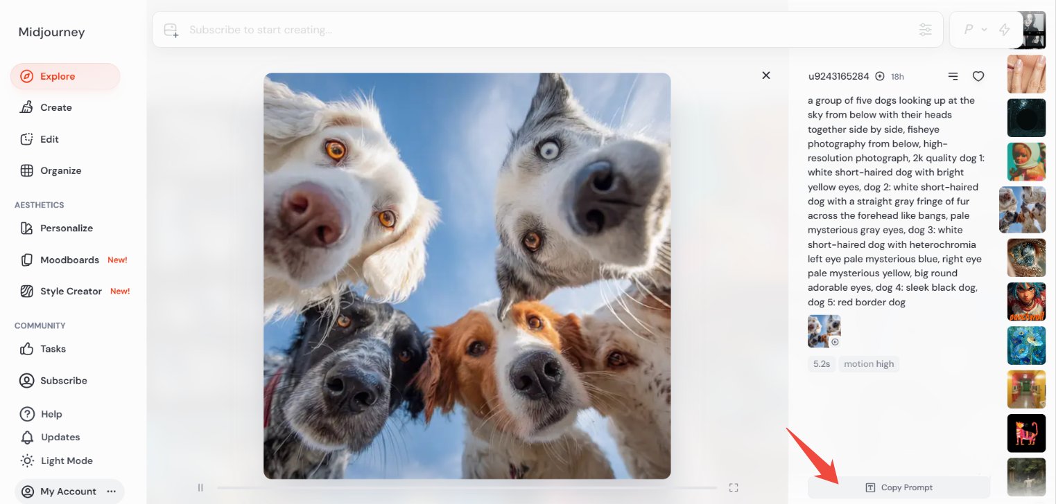 Midjourney görsel prompt örnekleri