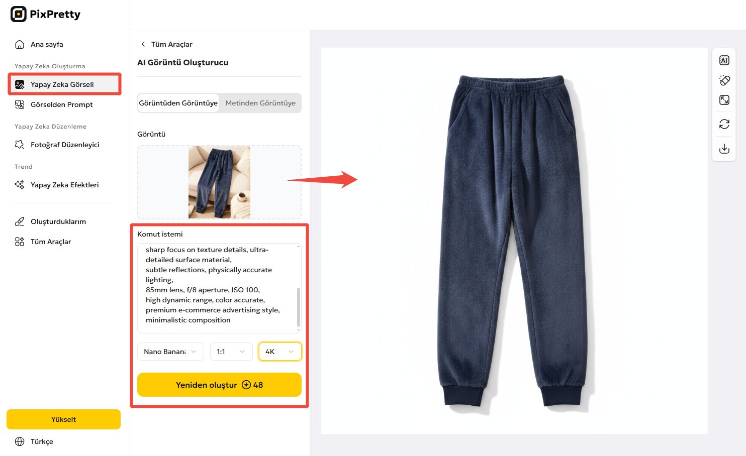 pixpretty ile profesyonel ürün fotoğraf oluşturma